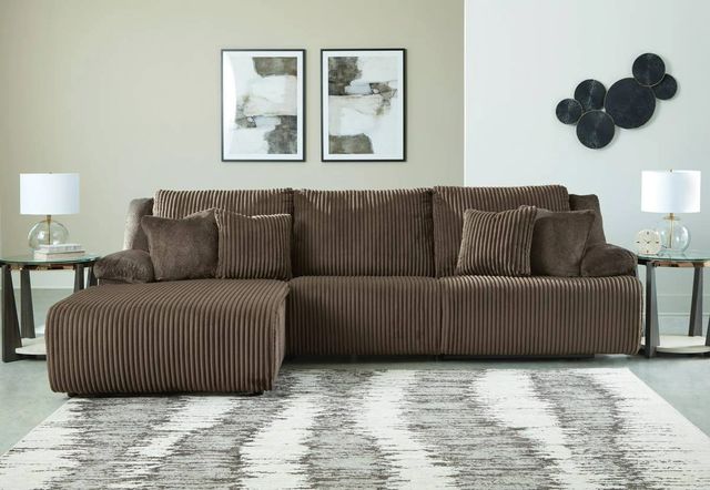 Signature Design by Ashley® Top Tier 3-Piece Chocolate Manual Reclining Left-Arm Facing Sectional and Chaise-1