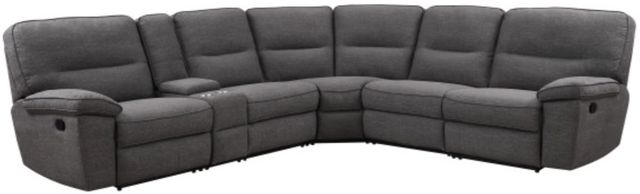 Emerald Home Alberta 6-Piece Charcoal Gray Manual Reclining Sectional Set-0