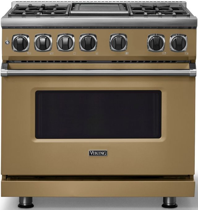 Viking® 7 Series 36" Golden Hour Pro Style Dual Fuel Range with Griddle-0