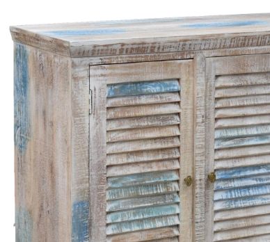 Jaipur Furniture Anika Group Thelma Coastal Blue Shutter Cabinet-1