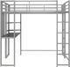 dhp furniture® Abode Silver Twin Metal Loft Bed-1