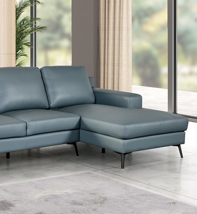 Furniture of America® Stordal Blue Sectional with Right Chaise-3