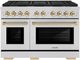 ZLINE Autograph Edition Paramount Series 48" Stainless Steel Pro Style Gas Range with Polished Gold Accents -0