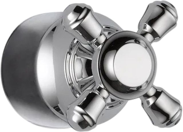 Delta Cassidy® Chrome Transfer Valve Metal Cross Handle Kit-0