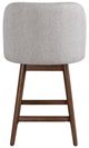 Armen Living Sadie Brown/Taupe Swivel Bar Stool-4