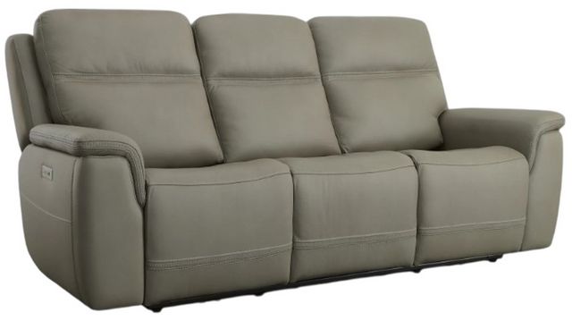 Flexsteel® Sawyer Gray Power Reclining Sofa with Power Headrests and Lumbar