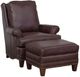 Fairfield® Customizable Pelle Provisions Presley Ottoman with Nailhead Trim-3