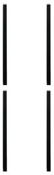 A & B Home 4-Piece Black/White Flower Wall Art Set-2