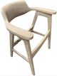 Nest Home Collections Wagner Black Faux Leather/White Washed Arm Chair-1