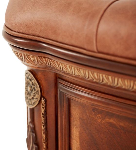 Michael Amini® Cortina® Brown/Honey Walnut Storage Bench-2