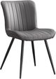 Monarch Specialties Inc. 2-Piece Grey Leather-Look Dining Chair Set-0