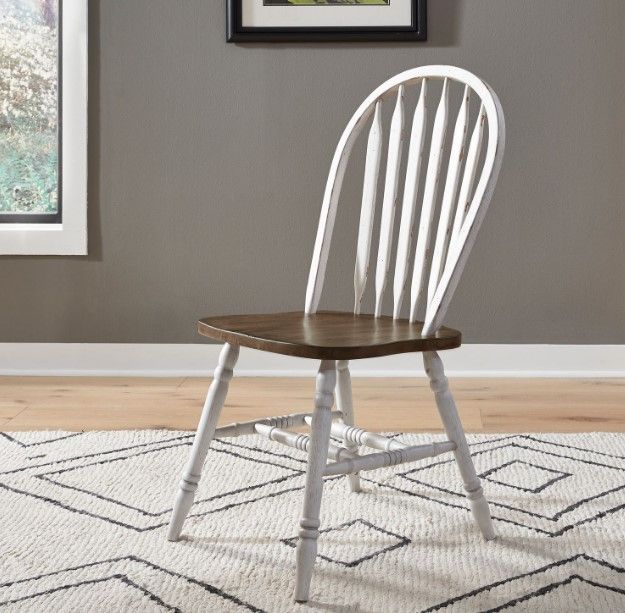 Liberty Furniture Carolina Crossing Antique Honey/White Windsor Side Chair-1