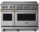 Viking® 5 Series 48" Stainless Steel Pro Style Induction Range with Brushed Brass Trim-0