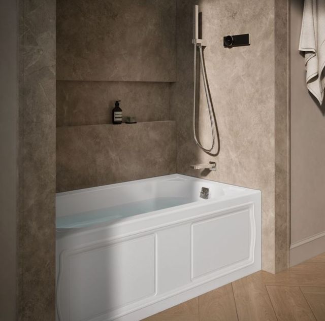 KOHLER® Devonshire® White 60" x 32" Alcove Heated Whirlpool Bath - Right Drain-1
