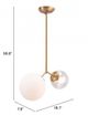 Zuo Modern Constance Gold Ceiling Lamp-5