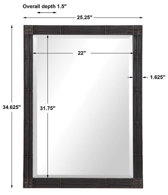 Uttermost® Gower Aged Black Mirror-3