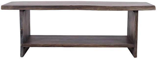 Jofran Inc. Global Archive Cooper Slate Live Edge Storage Bench-1