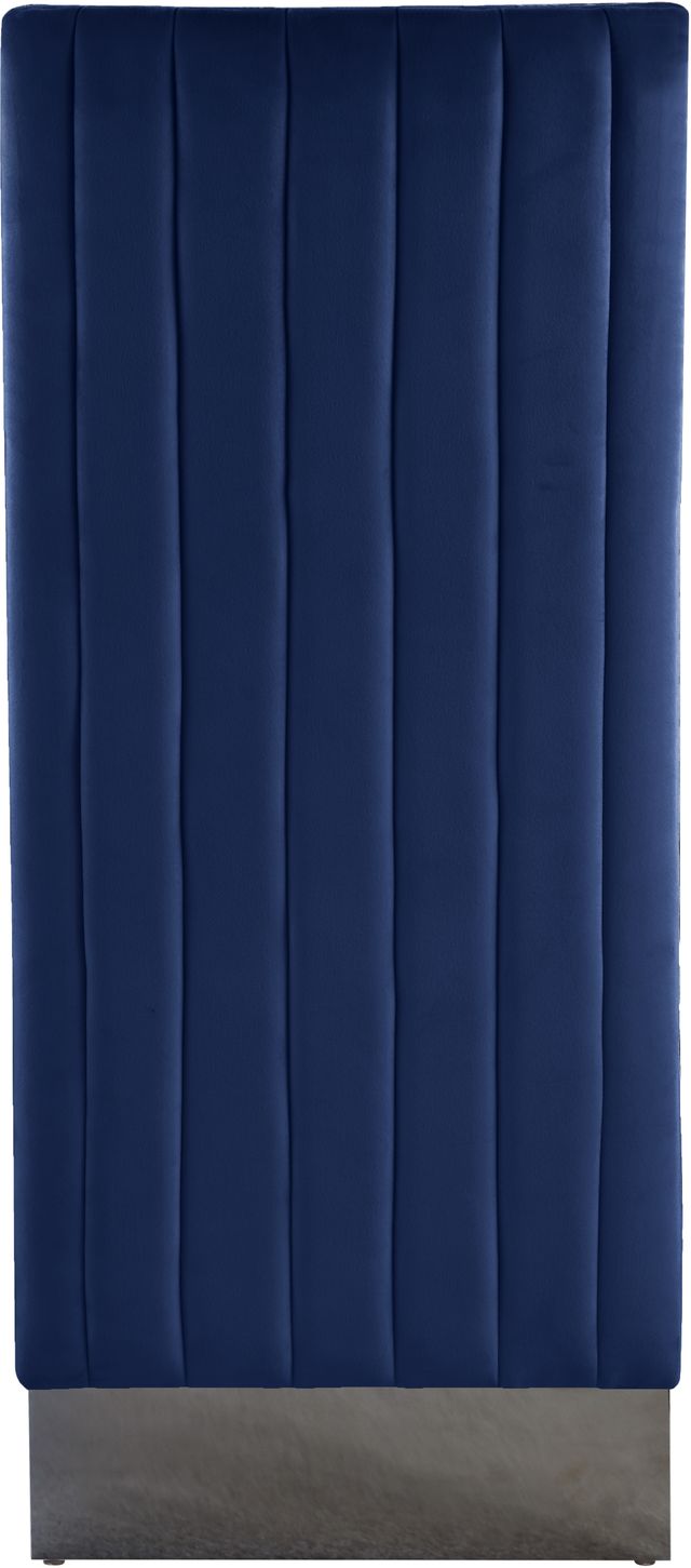 Meridian Furniture Porsha Navy/Chrome Velvet Dining Chair-1