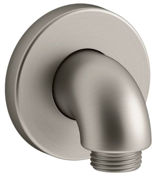 KOHLER® Purist® Stillness® Vibrant Brushed Nickel Wall-Mount Supply Elbow with Check Valve-0
