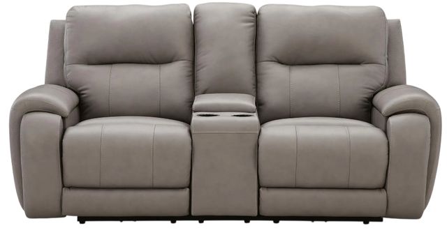Signature Design by Ashley® Trendsetter Ash Power Reclining Loveseat with Audio Seating-3
