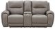 Signature Design by Ashley® Trendsetter Ash Power Reclining Loveseat with Audio Seating-3