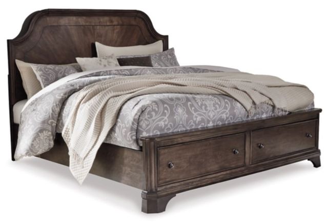 Signature Design by Ashley® Adinton 5-Piece Brown Queen Panel Storage Bed Set-1