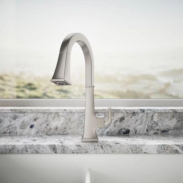 KOHLER® Riff® Vibrant Stainless Touchless Kitchen Sink Faucet with 3-Function Sprayhead-3