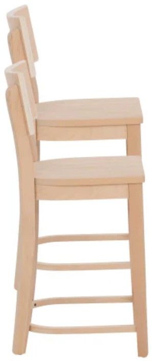 Linon Brompton 2-Piece Unfinished Counter Stool-4