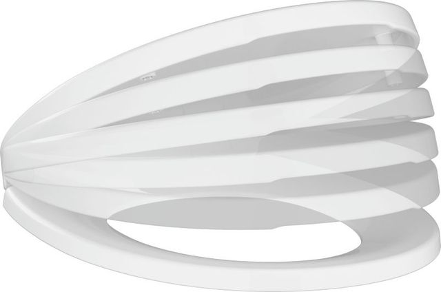 DELTA Morgan® White Round Front Slow-Close Toilet Seat-2