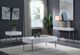 ACME Furniture Weizor White End Table with Chrome Base-1