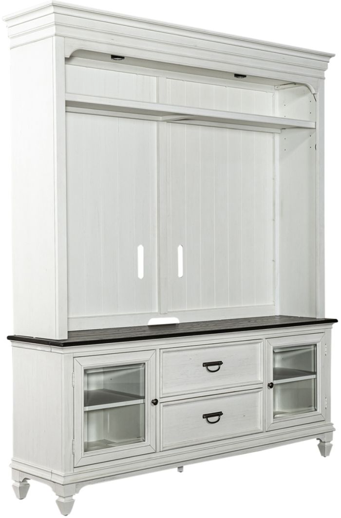 Liberty Furniture Allyson Park Charcoal/Wirebrushed White Entertainment Center