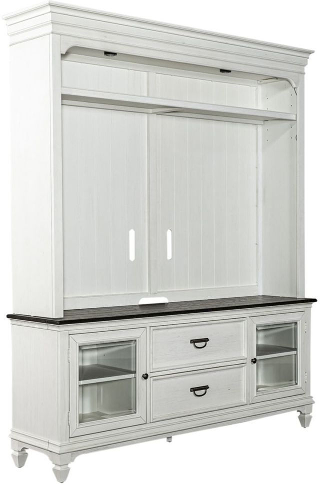 Liberty Furniture Allyson Park Charcoal/Wirebrushed White Entertainment Center-0
