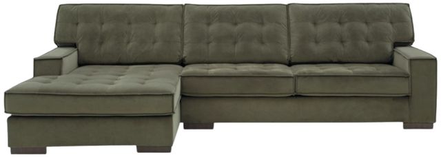 Signature Design by Ashley® Chalcombe 2-Piece Olive Left Arm Facing Sectional and Chaise-1