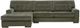 Signature Design by Ashley® Chalcombe 2-Piece Olive Left Arm Facing Sectional and Chaise-1