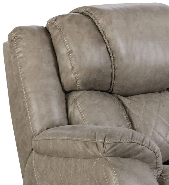 HomeStretch Daytona Gray 88" Double Power Reclining Sofa-1