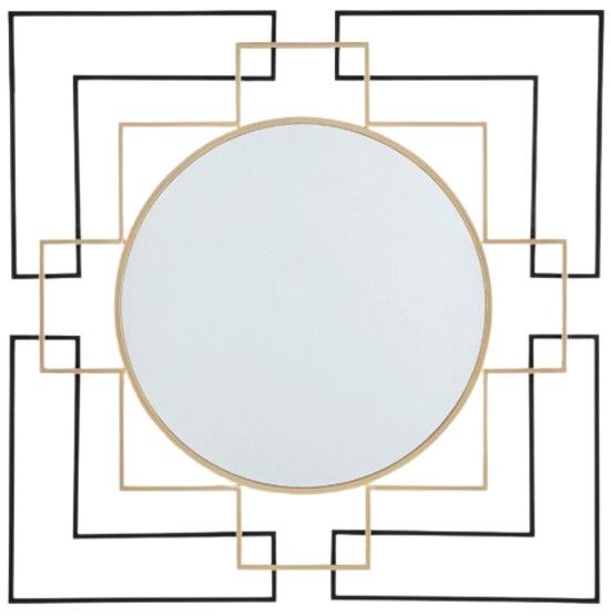 Signature Design by Ashley® Oceanal Black/Gold Accent Mirror
