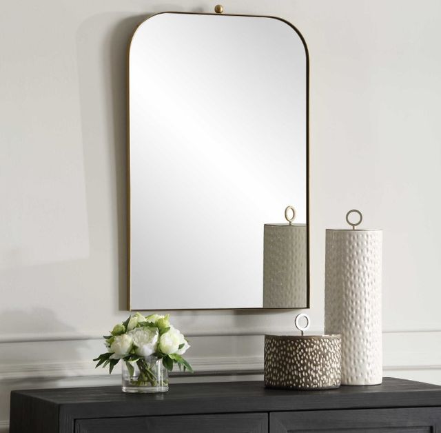 Uttermost® Cassidy Brass Arch Mirror-1