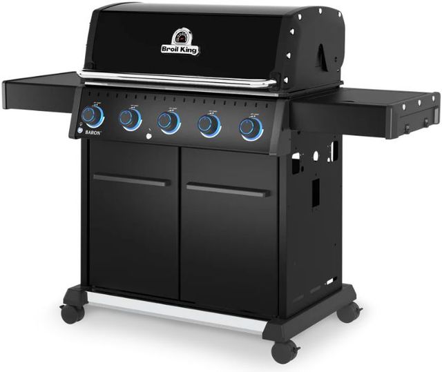 Broil King® Baron 520 Pro Shadow 5-Burner Black Freestanding Liquid Propane Grill-3