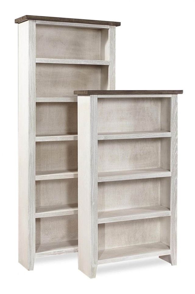 aspenhome® Eastport Drifted White 60" Bookcase with 3 fixed shelves-1