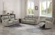 Leather Italia™ Cambria Laredo Cement Power Reclining Loveseat with Console-2