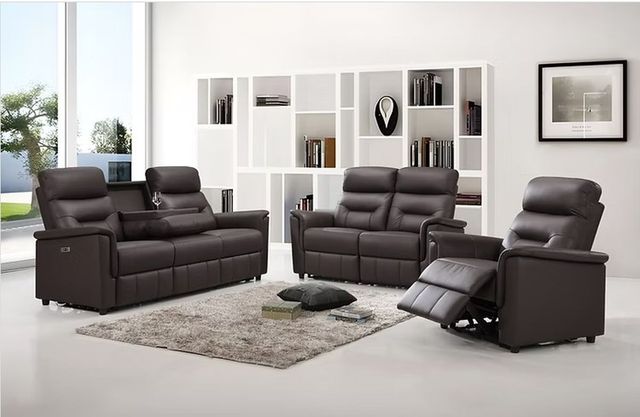 IFDC 8140 Soft Brown Power Recliner Loveseat-2