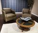 Bernards Tarrington Pistachio Leather Accent Chair-1