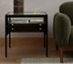 Four Hands Shadow Glass Top End Table with Black Base-4