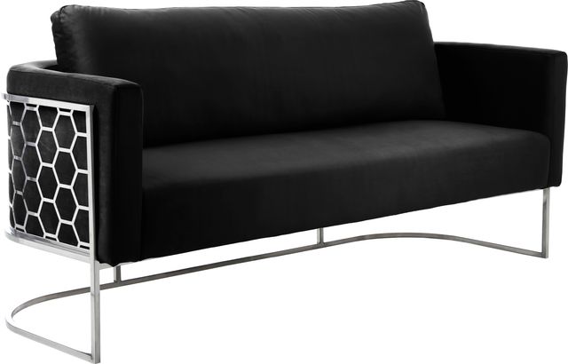 Meridian Furniture Casa Black/Chrome Velvet Sofa-0