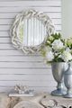 A & B Home White Round Wall Mirror-5