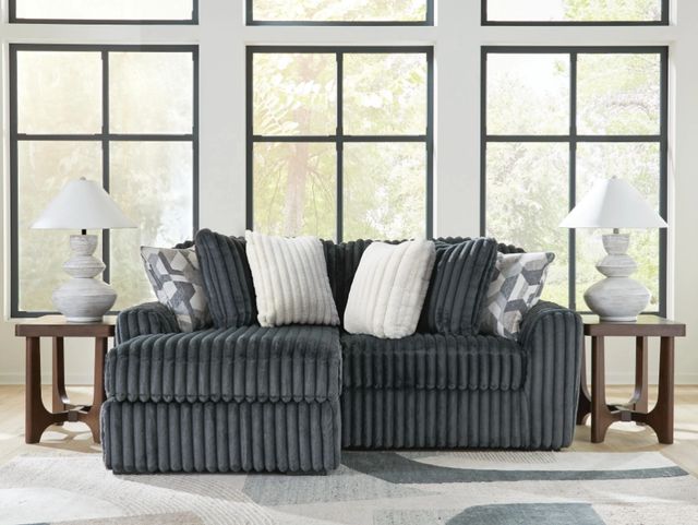 Signature Design by Ashley® Midnight-Madness 2-Piece Gunmetal Left-Arm Facing Sectional and Chaise-1