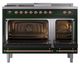 Ilve® Nostalgie II Noblesse 48'' Emerald Green Pro Style Dual Fuel Range with Copper Trim-2