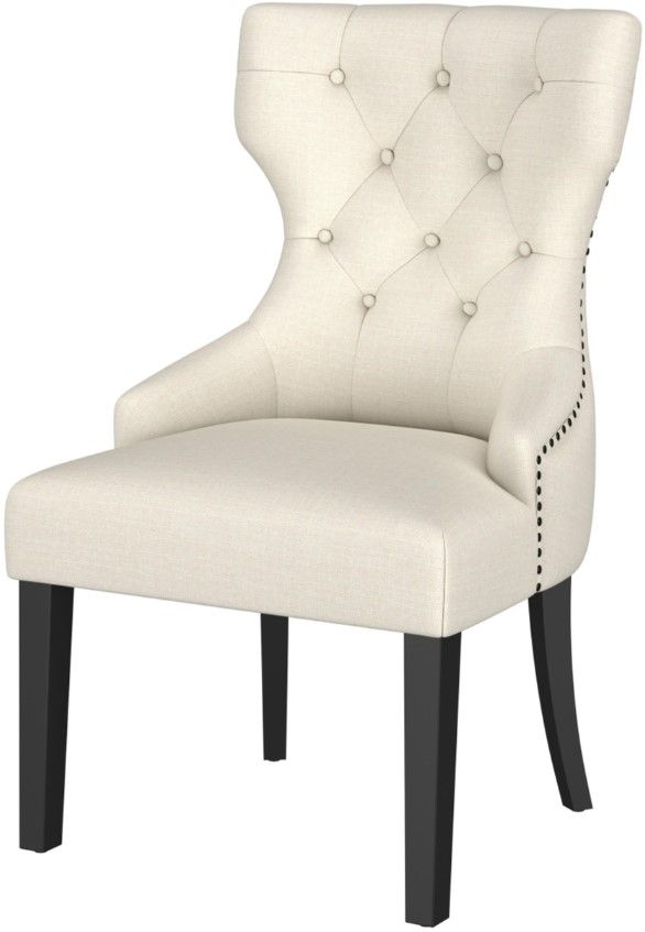 Coaster® Baney Beige/Black Fabric Upholstered Dining Side Chair-2