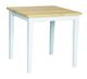 John Thomas Furniture® Dining Essentials Natural Square Table with White Base-0