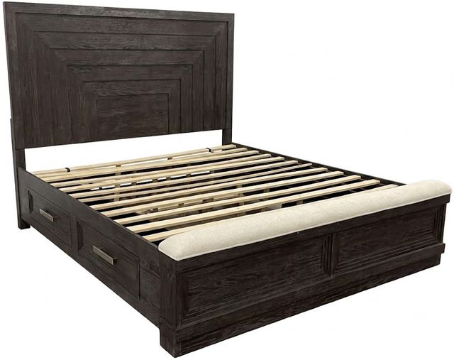 Elements International Avalanche Charcoal King Storage Panel Bed-2